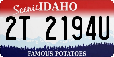 ID license plate 2T2194U