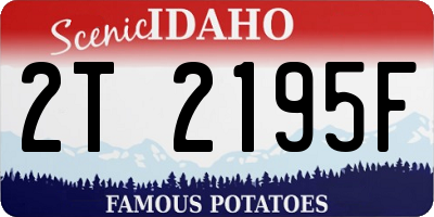 ID license plate 2T2195F