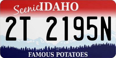 ID license plate 2T2195N