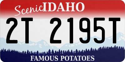 ID license plate 2T2195T