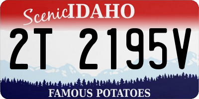 ID license plate 2T2195V