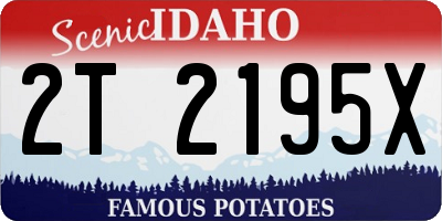 ID license plate 2T2195X