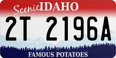 ID license plate 2T2196A