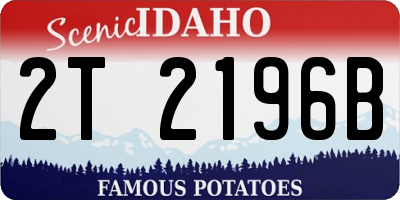 ID license plate 2T2196B