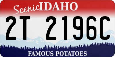 ID license plate 2T2196C