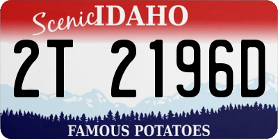 ID license plate 2T2196D