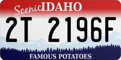 ID license plate 2T2196F