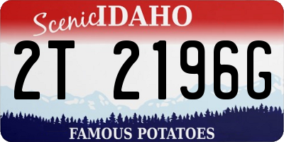 ID license plate 2T2196G