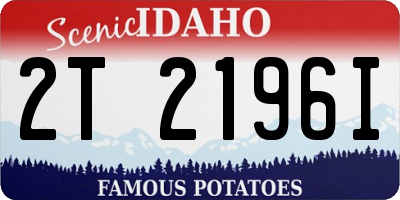 ID license plate 2T2196I