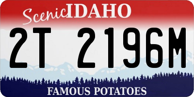 ID license plate 2T2196M