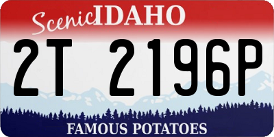 ID license plate 2T2196P