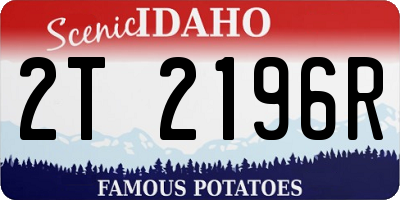 ID license plate 2T2196R
