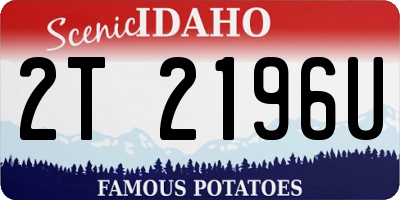 ID license plate 2T2196U