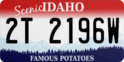 ID license plate 2T2196W