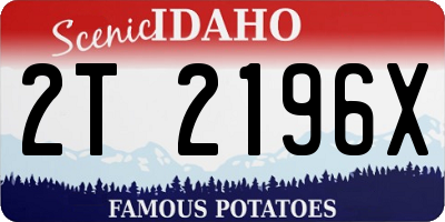 ID license plate 2T2196X