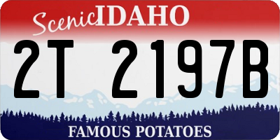 ID license plate 2T2197B