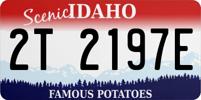 ID license plate 2T2197E