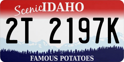 ID license plate 2T2197K