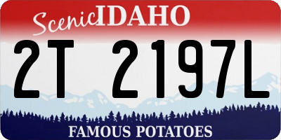 ID license plate 2T2197L