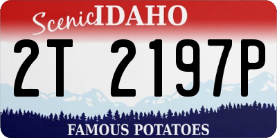 ID license plate 2T2197P
