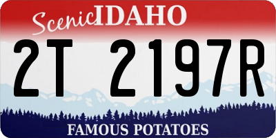 ID license plate 2T2197R