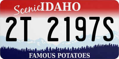 ID license plate 2T2197S