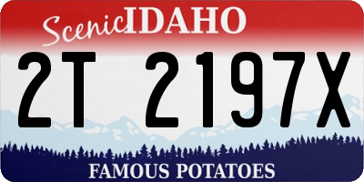 ID license plate 2T2197X