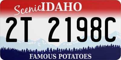 ID license plate 2T2198C