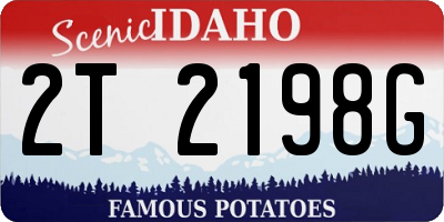 ID license plate 2T2198G