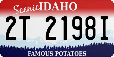 ID license plate 2T2198I