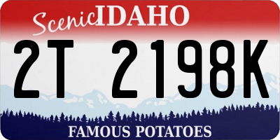 ID license plate 2T2198K