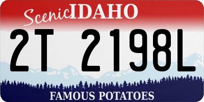 ID license plate 2T2198L