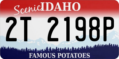 ID license plate 2T2198P