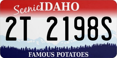 ID license plate 2T2198S