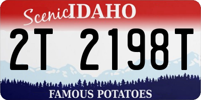 ID license plate 2T2198T