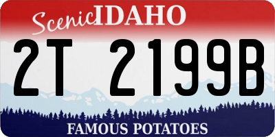 ID license plate 2T2199B
