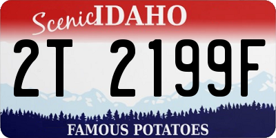 ID license plate 2T2199F