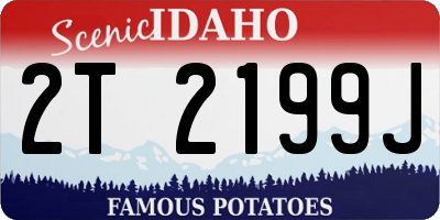 ID license plate 2T2199J