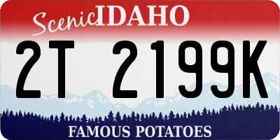 ID license plate 2T2199K