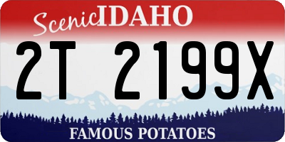 ID license plate 2T2199X
