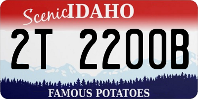 ID license plate 2T2200B