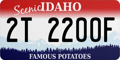 ID license plate 2T2200F
