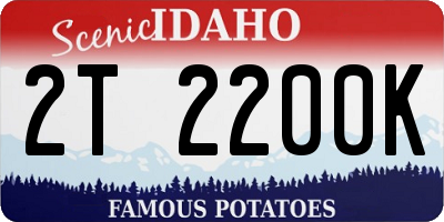 ID license plate 2T2200K