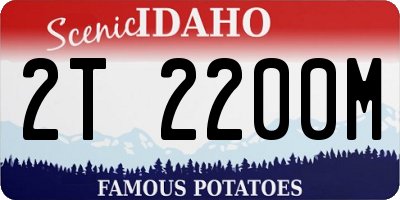 ID license plate 2T2200M