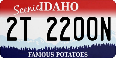 ID license plate 2T2200N