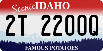 ID license plate 2T2200Q