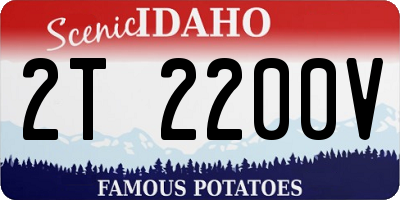 ID license plate 2T2200V