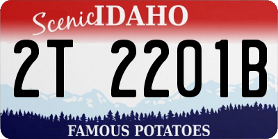 ID license plate 2T2201B