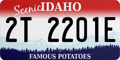 ID license plate 2T2201E