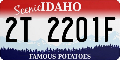 ID license plate 2T2201F